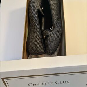 Charter Club Women's Black and White Patterned Flats
